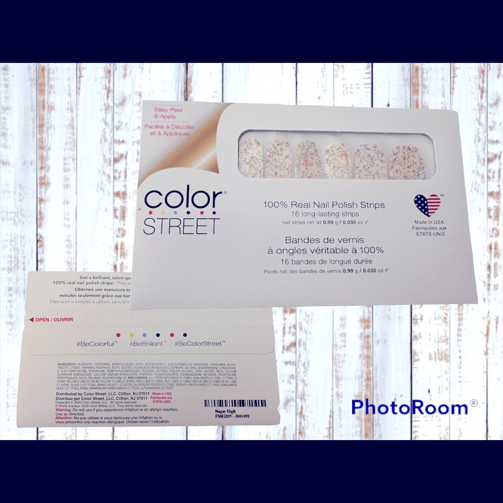 Color Street Nail Polish Strips Sugar High Overlay NIP